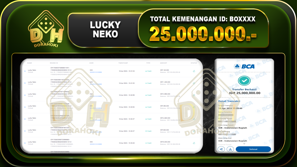 LUCKY NEKO 25.000.000