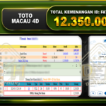 TOTO MACAU 4D 12.350.000