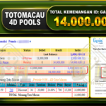TOOGEL TOTOMACAU 4D Rp.14.000.000