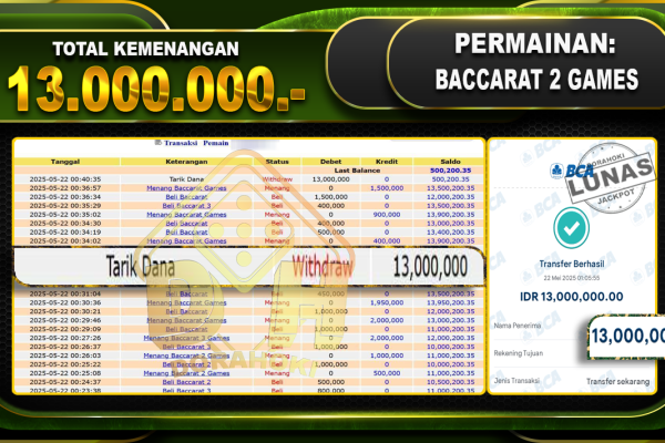 BACCARAT 2 GAMES