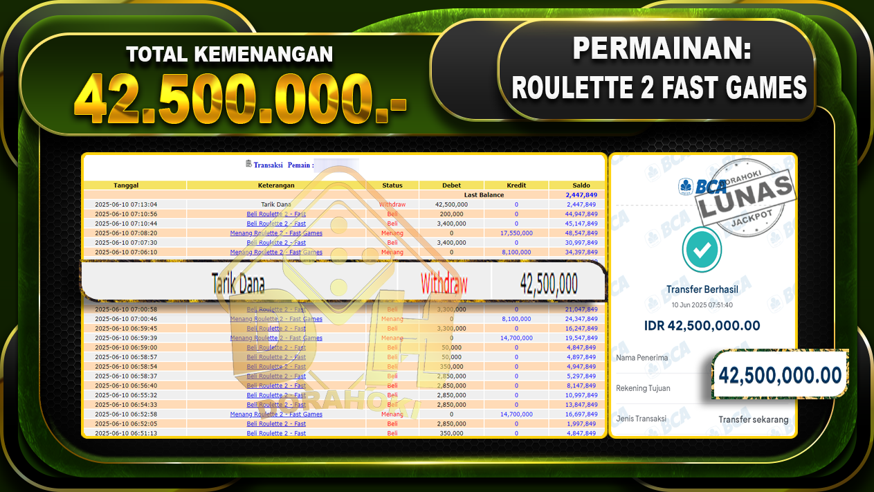 ROULETTE 2 FAST GAMES