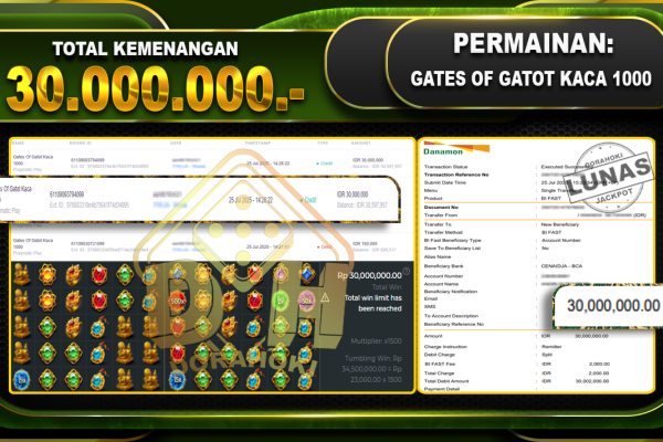 GATES OF GATOT KACA 1000 Rp.30.000.000