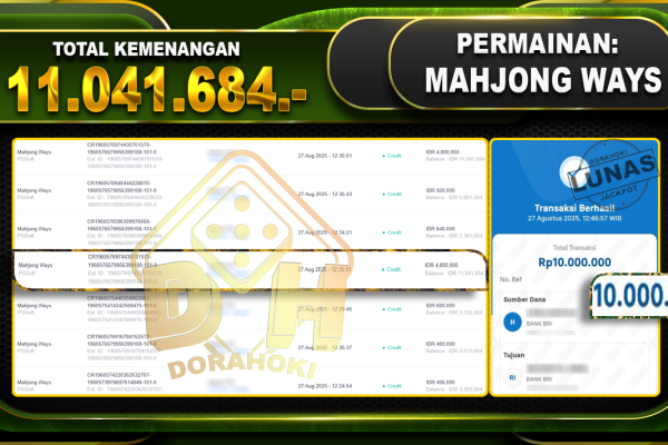 MAHJONG WAYS 2 Rp.11.041.684